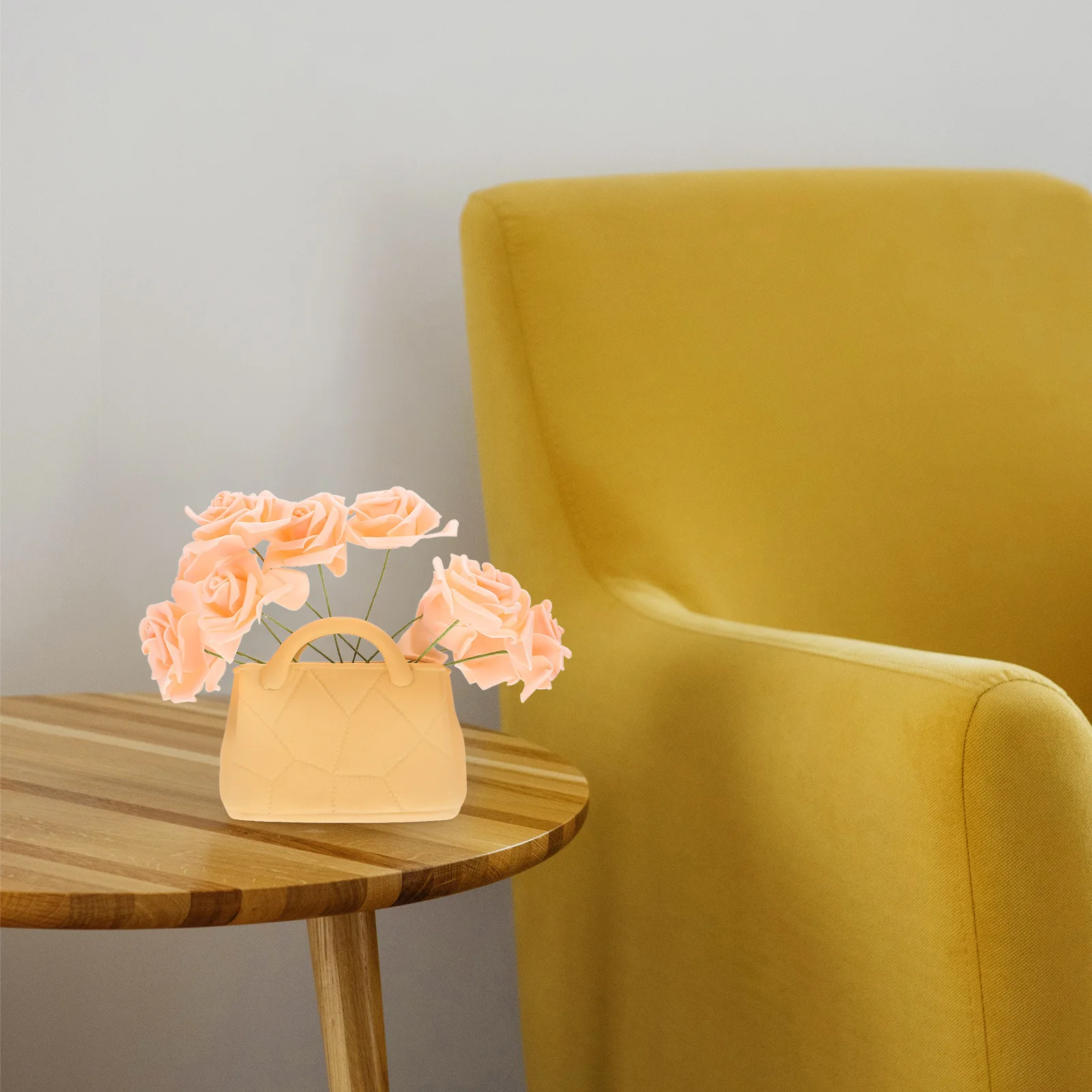 

1Pcs Ceramic Handbag Flower Vase Creative Home Decor Living Room Desktop Arrangement Decorative Hydroponic Container