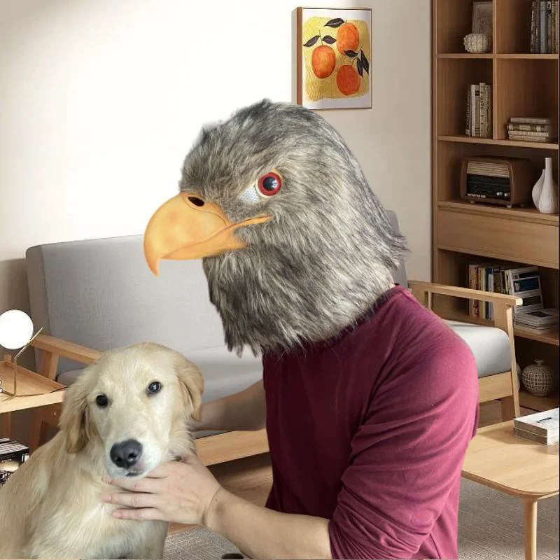 Eagle Latex masker Leuk dier Eagle masker gezichtsbedekking Harig perfect cadeau voor Mardi Gras Halloween verjaardagsfeestje