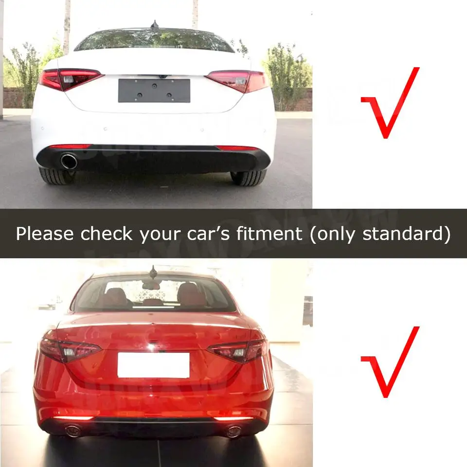 Striscia Protettiva In Fibra Di Carbonio Per Paraurti Posteriore Alfa Romeo Giulia (952) 2016-2022, Autoadesiva Antigraffio, Protezione Per Bagagliaio