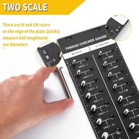28 Holes Nut and Bolt Thread Checker Standard Precision Thread Measuring Gauge Aluminum Alloy Inch and Metric