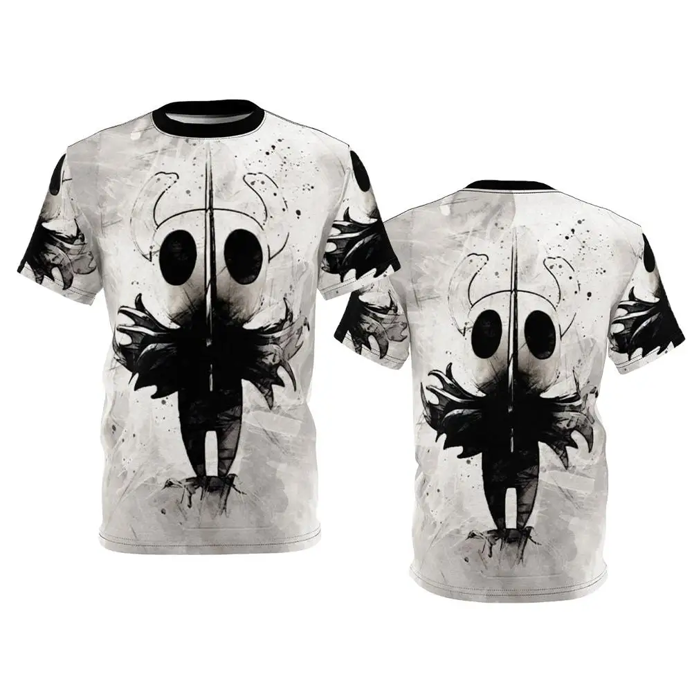 Cute Hollow Knight Character Graphic T-shirts Men's Casual Loose Short Sleeve Tee Harajuku Personalized Streetwear Kid's Clothes