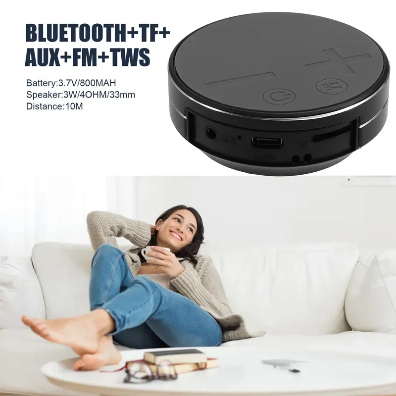 Altoparlante portatile a conduzione ossea, wireless con ventosa e cordino per risonanza su vetro o scatole cave, wireless portatili