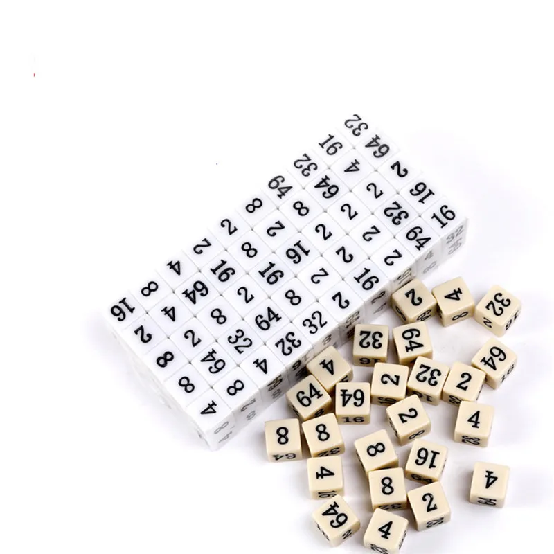 10pcs D6 Multiple Dice For Funny Party Club Pub Board Games For Math Teaching Accessory 15.8mm