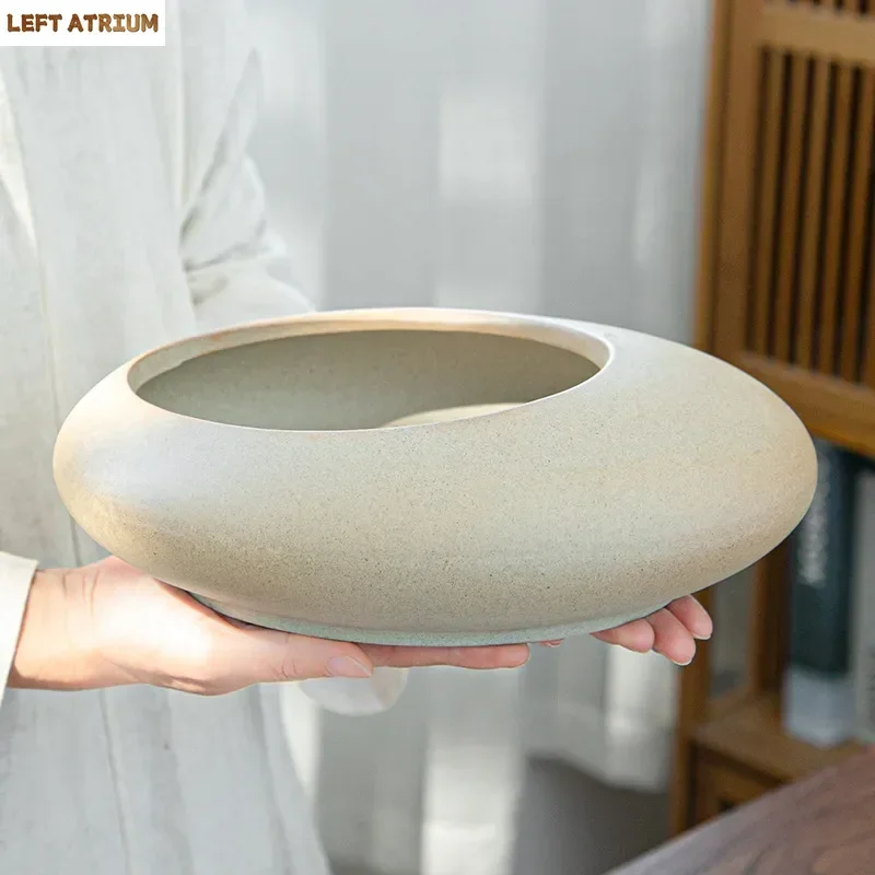 

Large-caliber Ceramic Flowerpot Plant Micro-landscape Potted Plant in The Office Balcony Ceramic Breathable Flowerpot Tree Pot