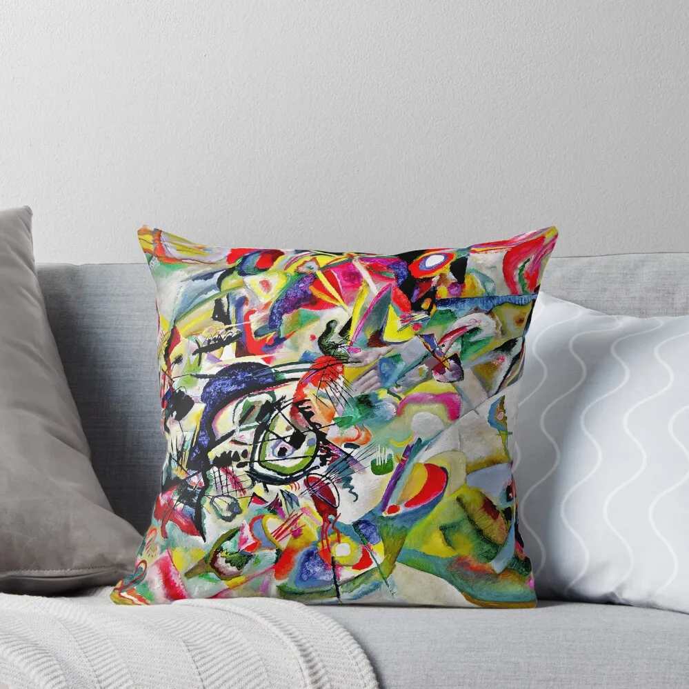 

Composition VII, Composition 7 by Kandinsky Throw Pillow Decorative Cushion anime girl Pillow Covers Decorative pillow