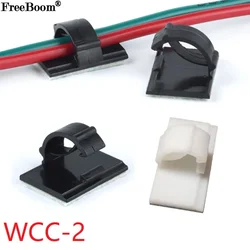 10/20/50pcs WCC-2 Cable Clamps Self Adhesive Wire Clip Tie Fixer Mounting Desk Line Holder Organizer Management