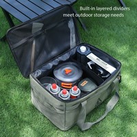 Large Capacity Tall Camping Gear Organizer - Holds Mess Kits, Stoves & Tackle - Collapsible for Hiking/Fishing