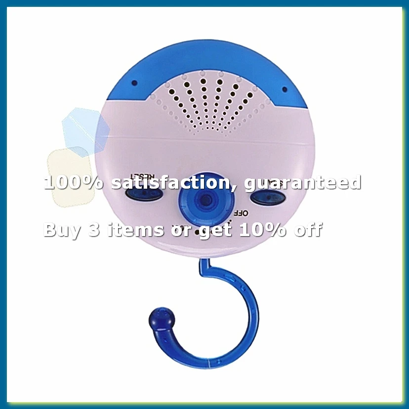 Waterproof Shower Radio, Mini Portable FM Radio Built in Speaker for Bathroom Kitchen, Boating, Hiking, Shower Speaker