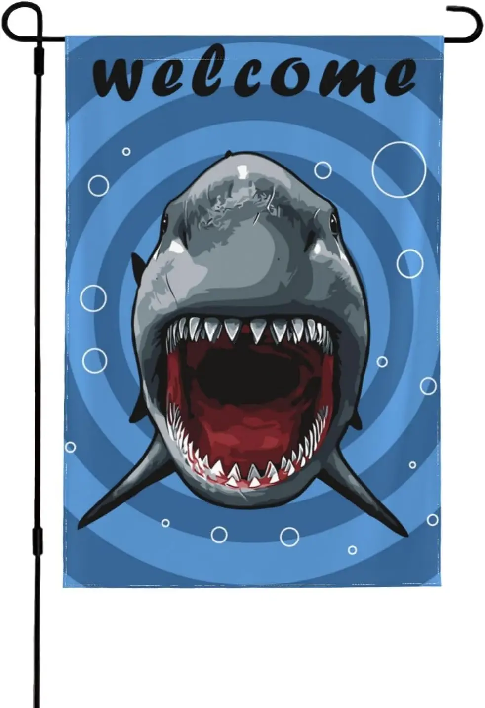 Welcome Garden Flags 12x18 Double Sided Small Shark Yard Flag for Farmhouse Front Porch Lawn Outdoor Holiday Decor UUL EEZ