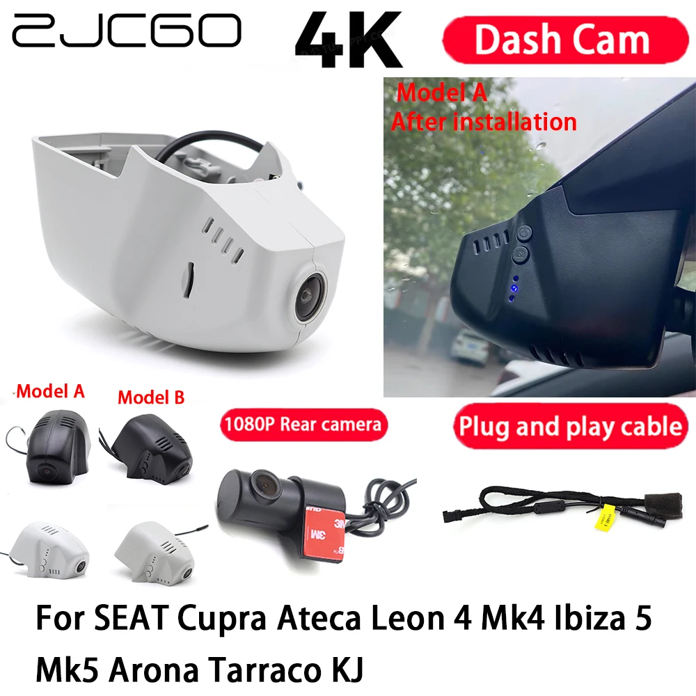 Car Camera 4K Plug and Play Dash Cam Video Recorder Night Vision for SEAT Cupra Ateca Leon 4 Mk4 Ibiza 5 Mk5 Arona Tarraco KJ