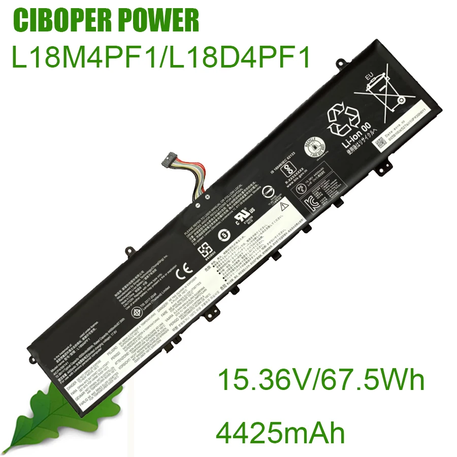 CP Laptop Battery L18D4PF1 L18M4PF1 For Yoga 9-15IMH5 C940-15IRH C940-15IRH IdeaPad S740-15IRH Series 5B10T83738 5B10U65276