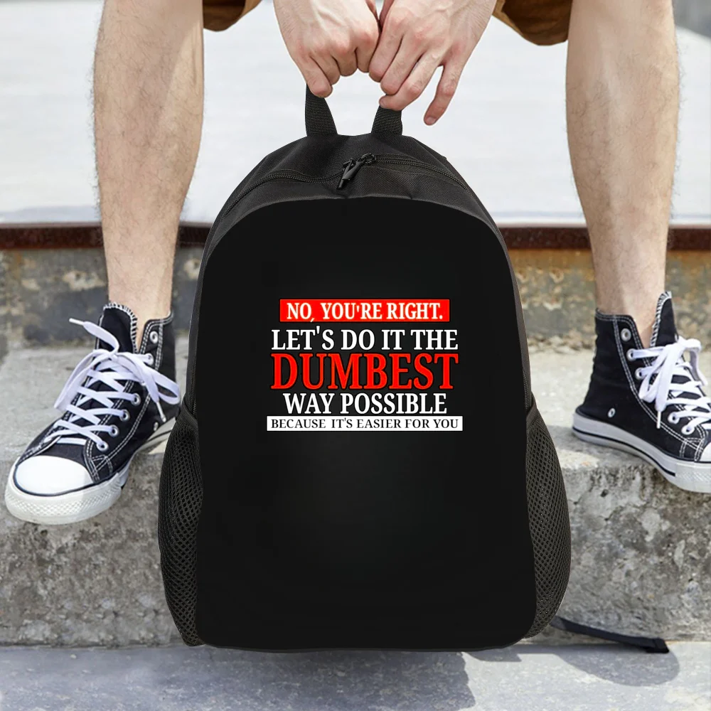 

Ladies College Style Backpack: No, you're right, we'll just do it the dumbest way because it's easier for you. Large capacity