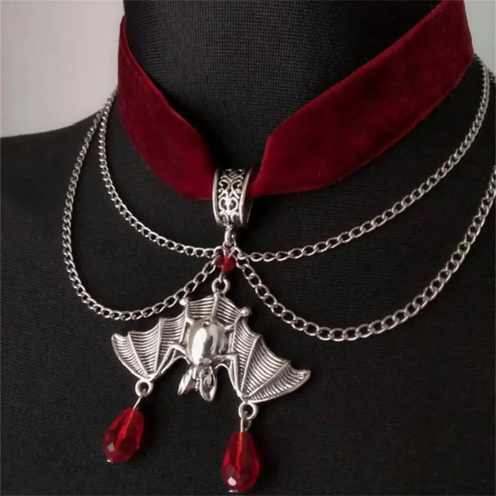 Velvet Lock Collar Durable And Long-lasting Charming Cute Witch Choker Necklace Necklace Gothic Bat Necklace Highly Sought-after