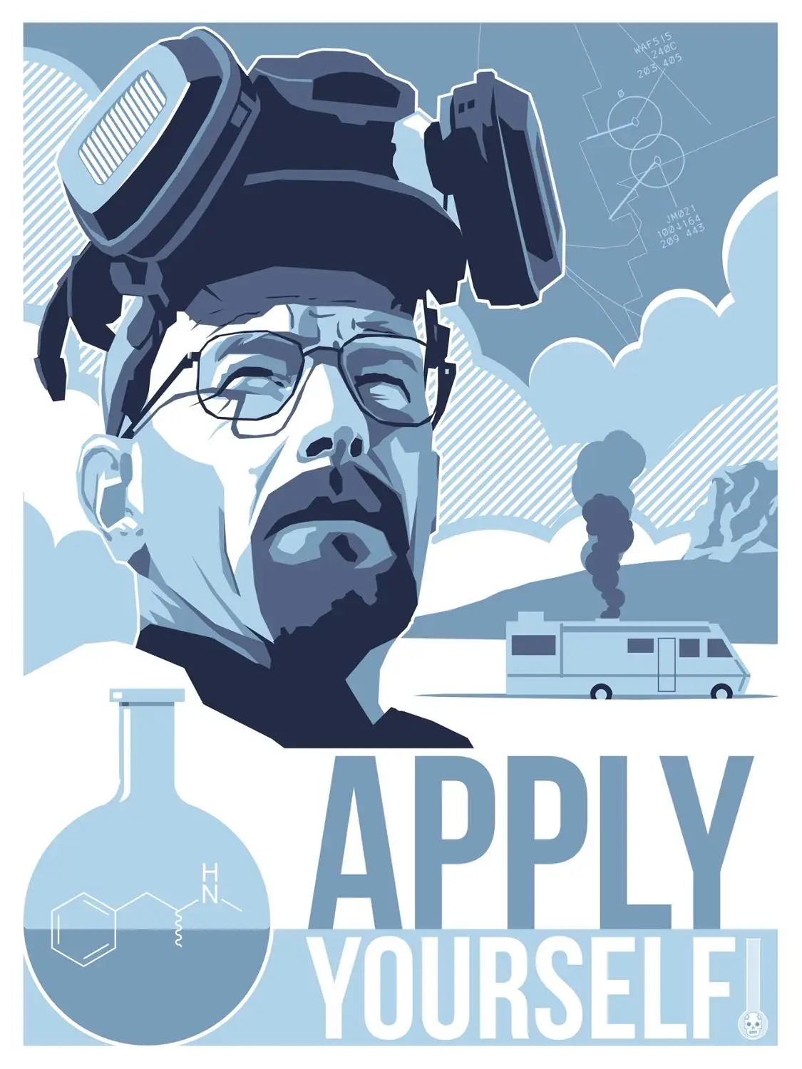 

BREAKING BAD Apply Yourself Art print Silk poster Home Wall Decor