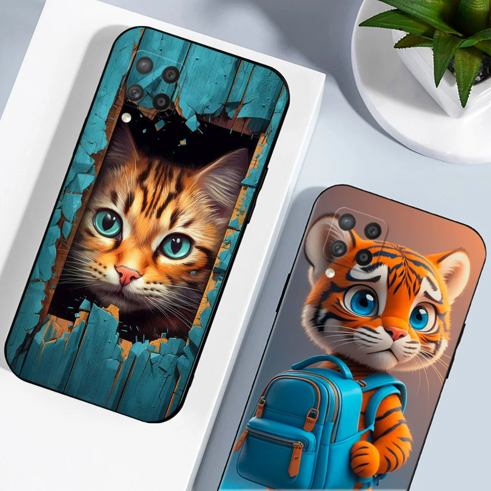 For Samsung Galaxy A42 5G Case For GalaxyA42 A 42 5G SM-A426B a426 Phone Cover 6.6inch black tpu case amazing cool cats pets