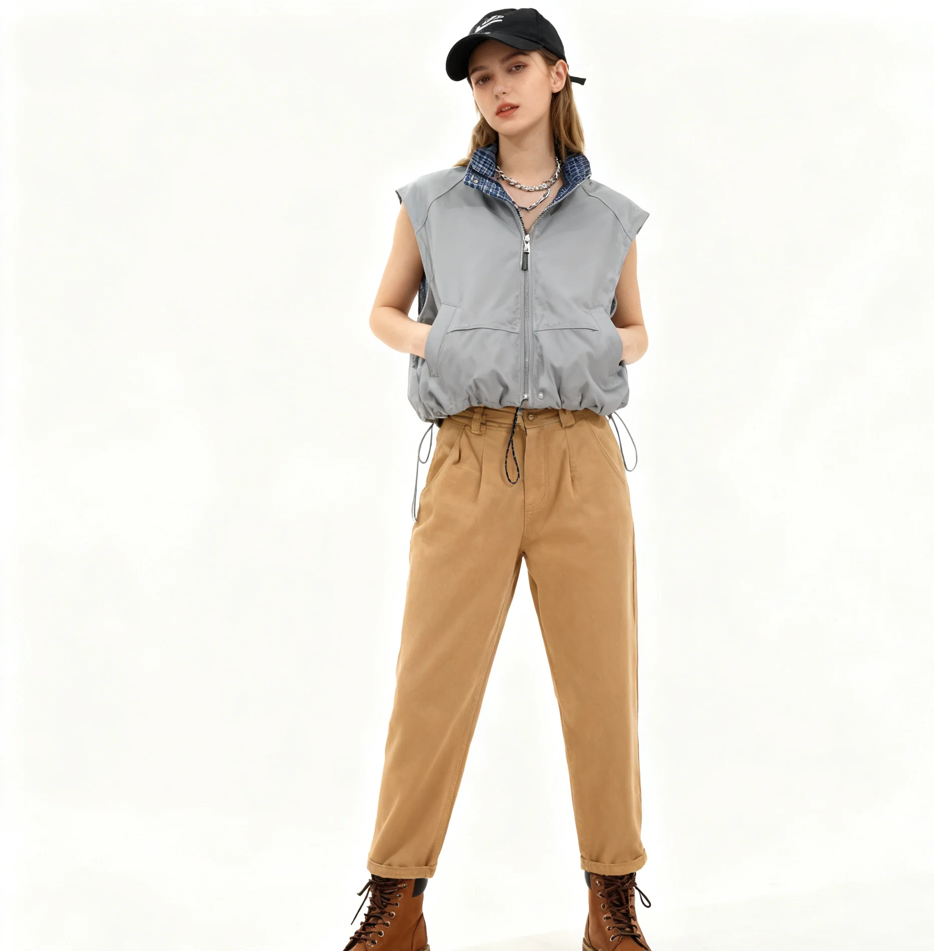 

Жилеты Жилеты Тонкие женские пуховики Зимний пуховый стеганый воротник-стойка с подкладкой Утолщенный тренировочный устойчивый к атмосферным воздействиям винтажный