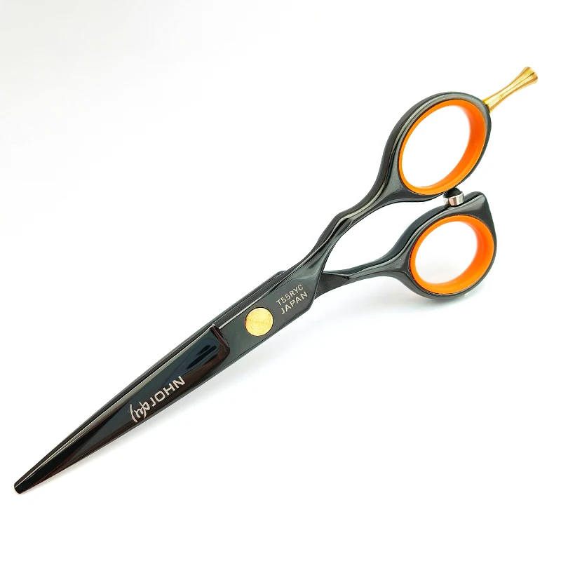 JOHN Japan 440c Scissors Titanium Plating Black Scissors Professional Haircut Kit Cutting Thinning Scissors And Scissor Case