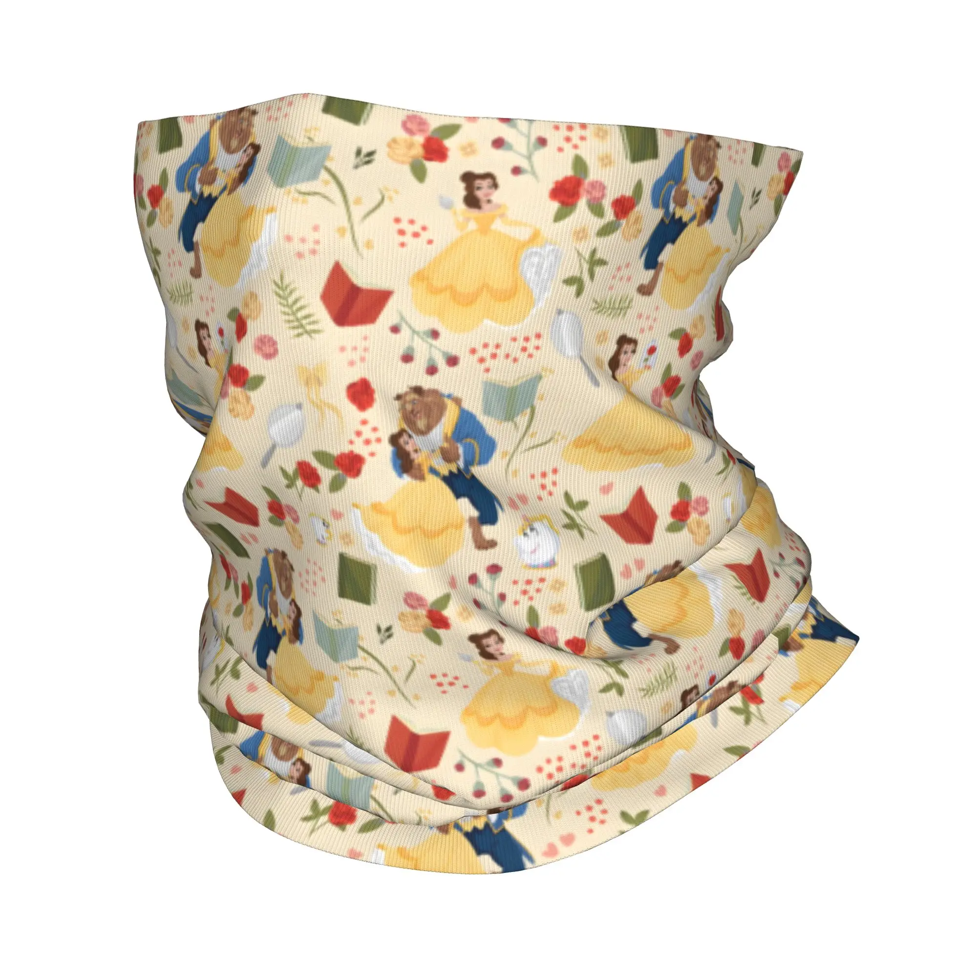 

Custom B-Beauty and the B-Beast Bandana Winter Neck Warmer Men Windproof Wrap Face Scarf for Ski Romantic Dance Gaiter Headband