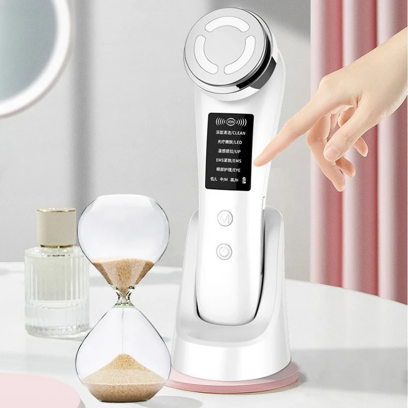 EMS Facial Beauty Device Import Export Machine Color Light Skin Rejuvenation Warm Massage Face Lifting Home Use