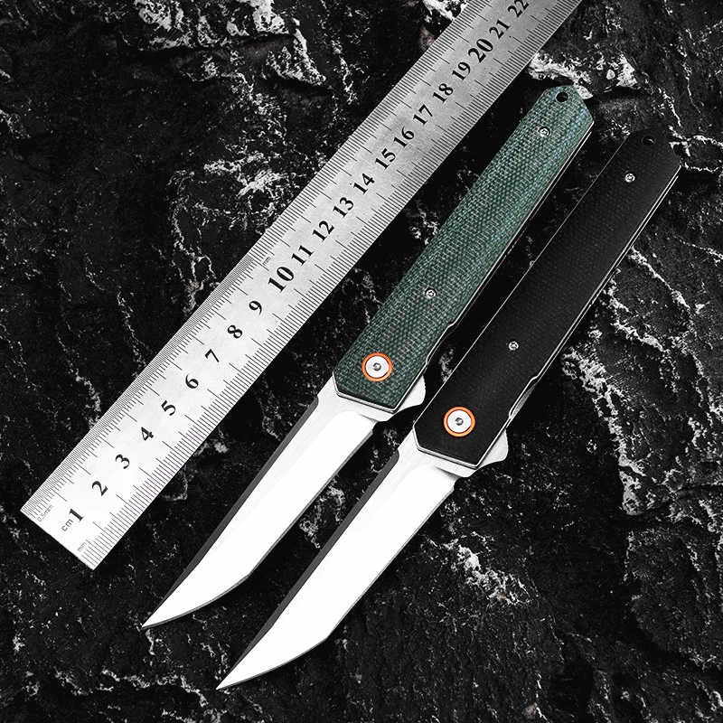 

Kesiwo J327 EDC D2 Pocket Folding Knife Micarta Handle Quick Open Ball Bearing Utility Camping Hunting Fishing Outdoor Knife
