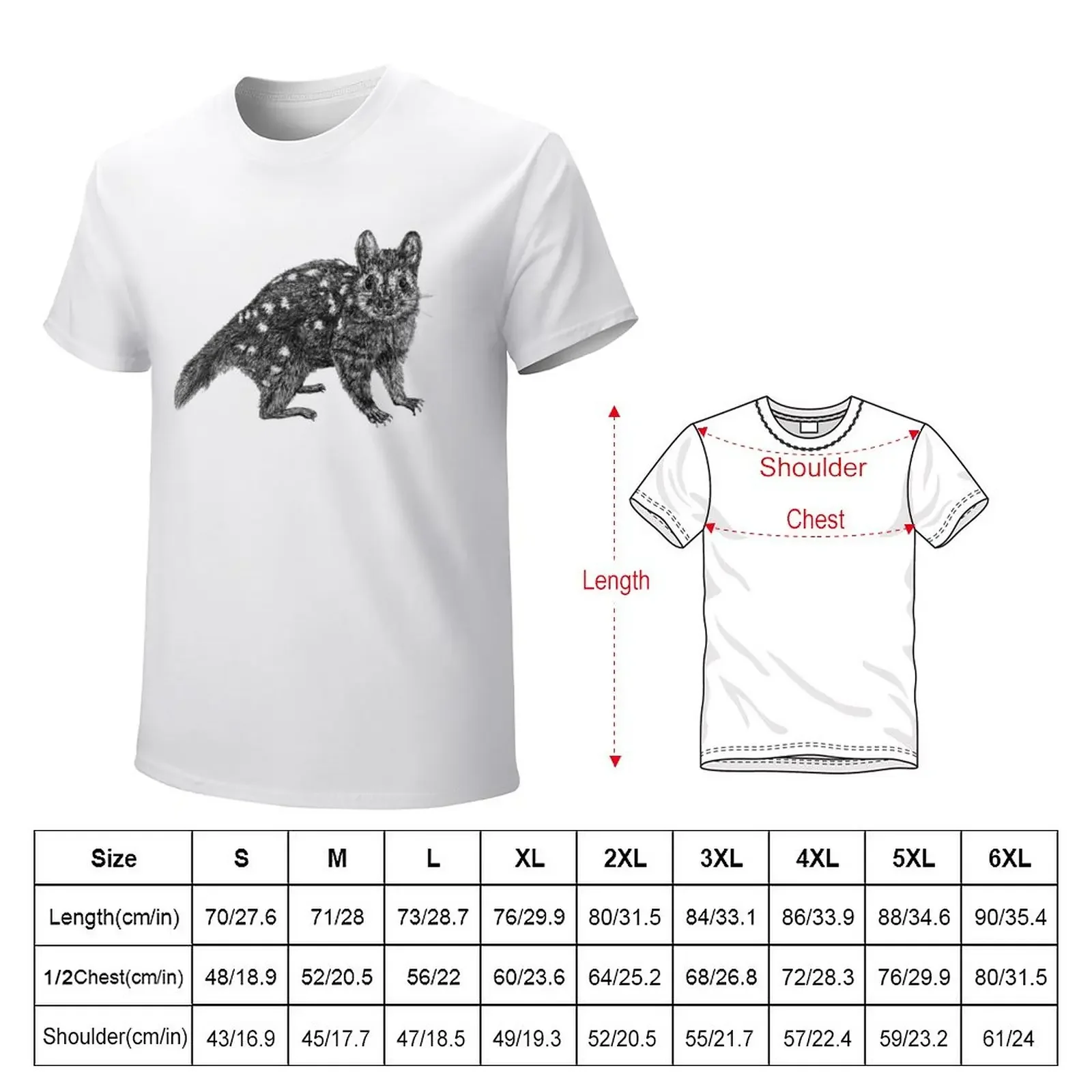 Amanda the Quoll T-Shirt plus size tops vintage summer clothes Aesthetic clothing fruit of the loom mens t shirts