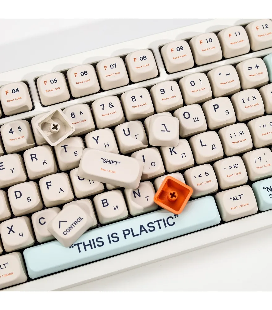 

Plastic Russian keycaps cute personality-adapted mechanical keyboard caps