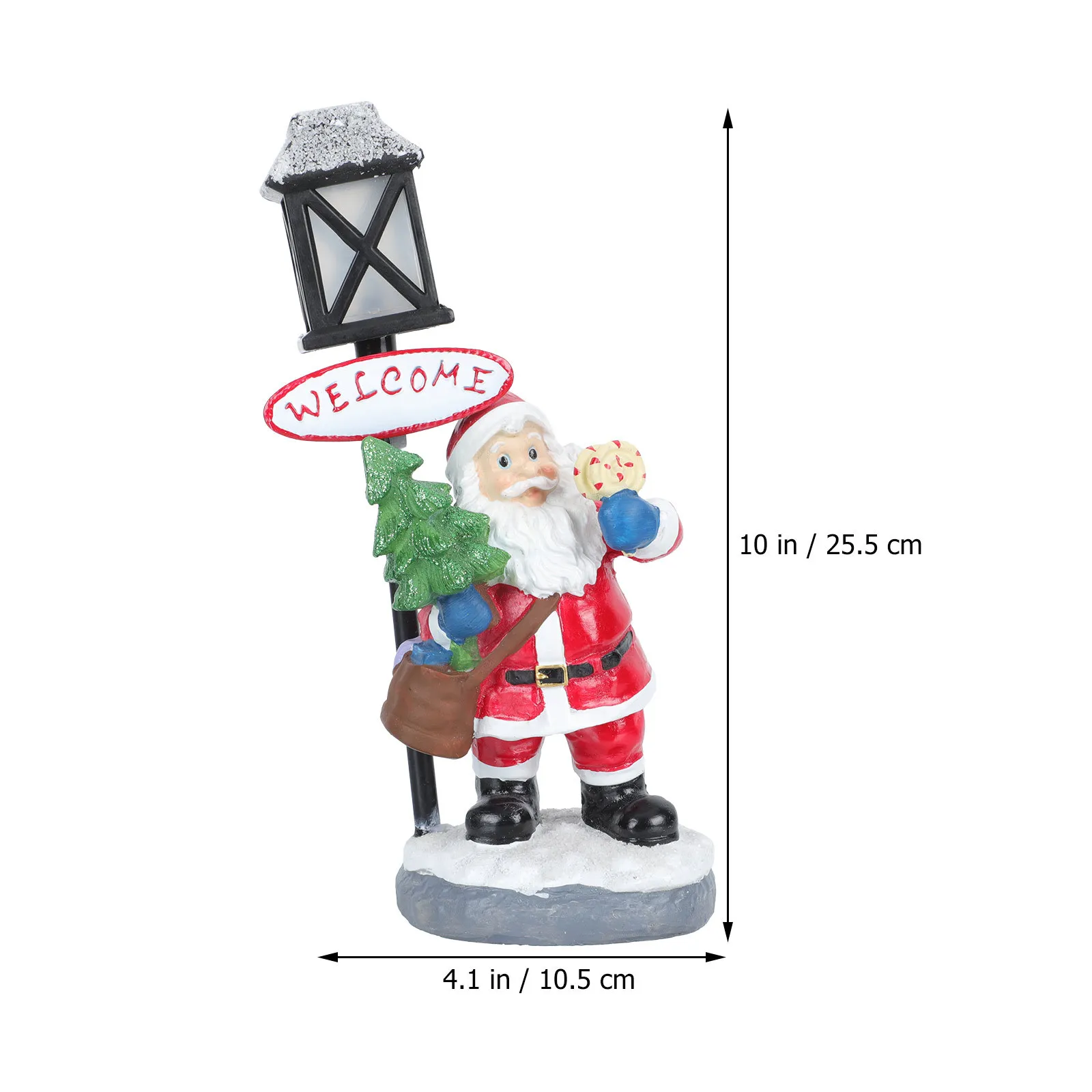 1 قطعة عيد الميلاد سانتا كلوز ضوء الليل الإبداعية الراتنج الفن عيد الميلاد منضدية الديكور مضيئة مهرجان زخرفة عيد الميلاد الحرف