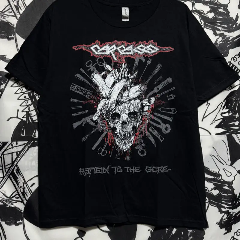 

Хлопковая футболка The Carcass Death Metal Band Surrounding Rock с принтом, восстановление древних способов для мужчин и женщин