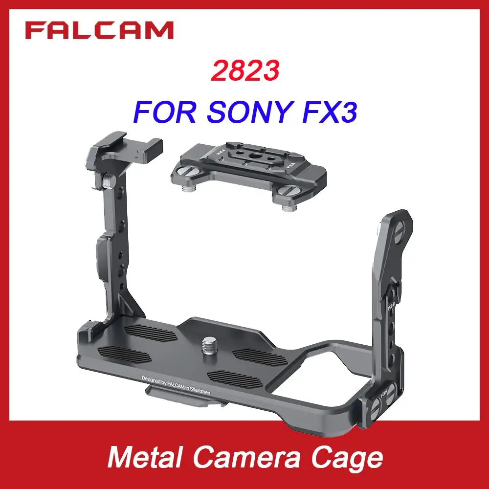 

FALCAM 2823 Quick Release Cameras Cage for Sony FX3 with F22&F38 Quick Release System Cold Shoe 1/4 Screw for DSLR Camera