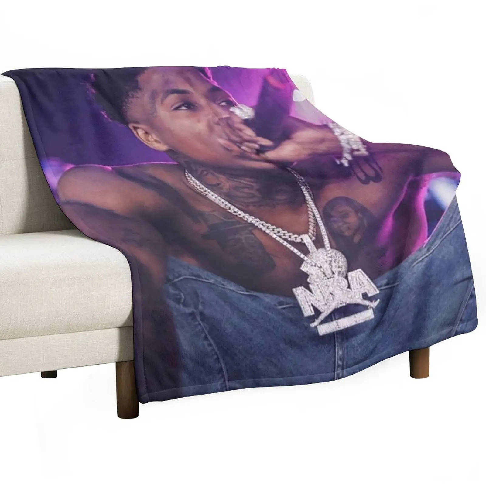 

Young Boy Swag Throw Blanket Flannels Soft Plaid blankets ands Multi-Purpose Blankets