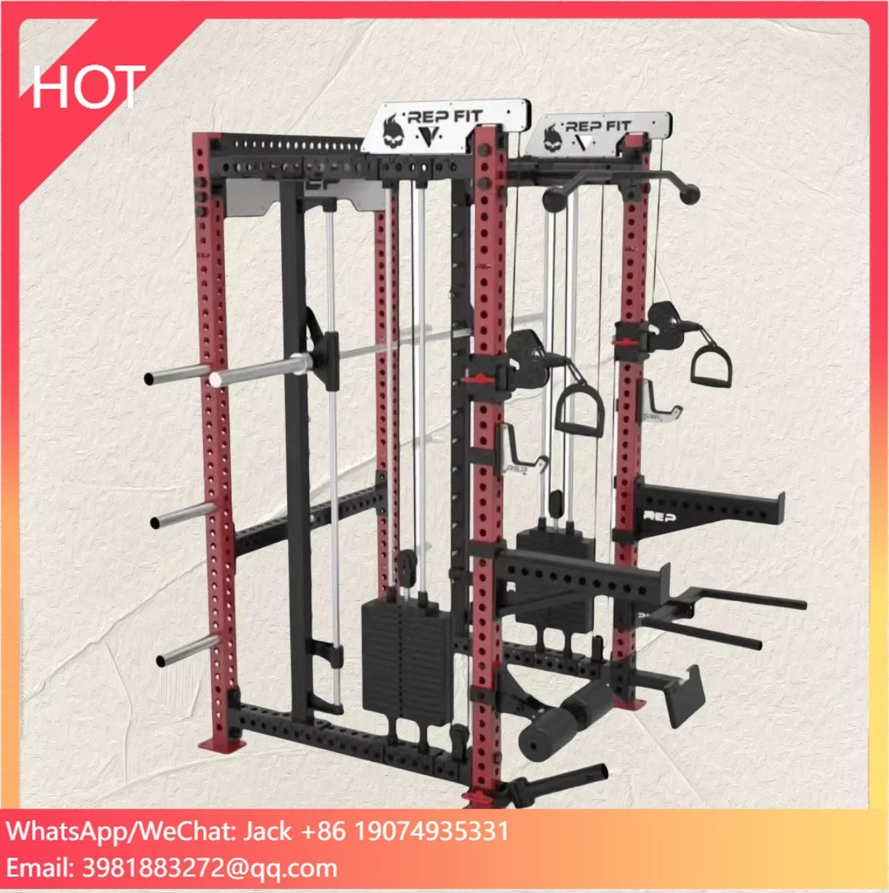 SK--Factory Direct All In One Power Rack Multi Function Fitness Home Gym Equipment Smith Machine