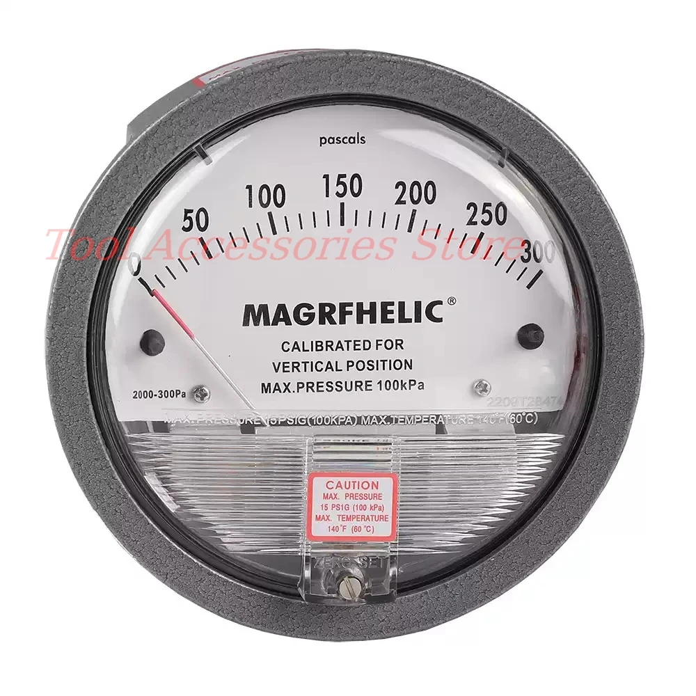 1PCS Round Pointer Positive And Negative Wind Pressure Gauge 0-60 Pa Air Micro Pressure Difference Meter
