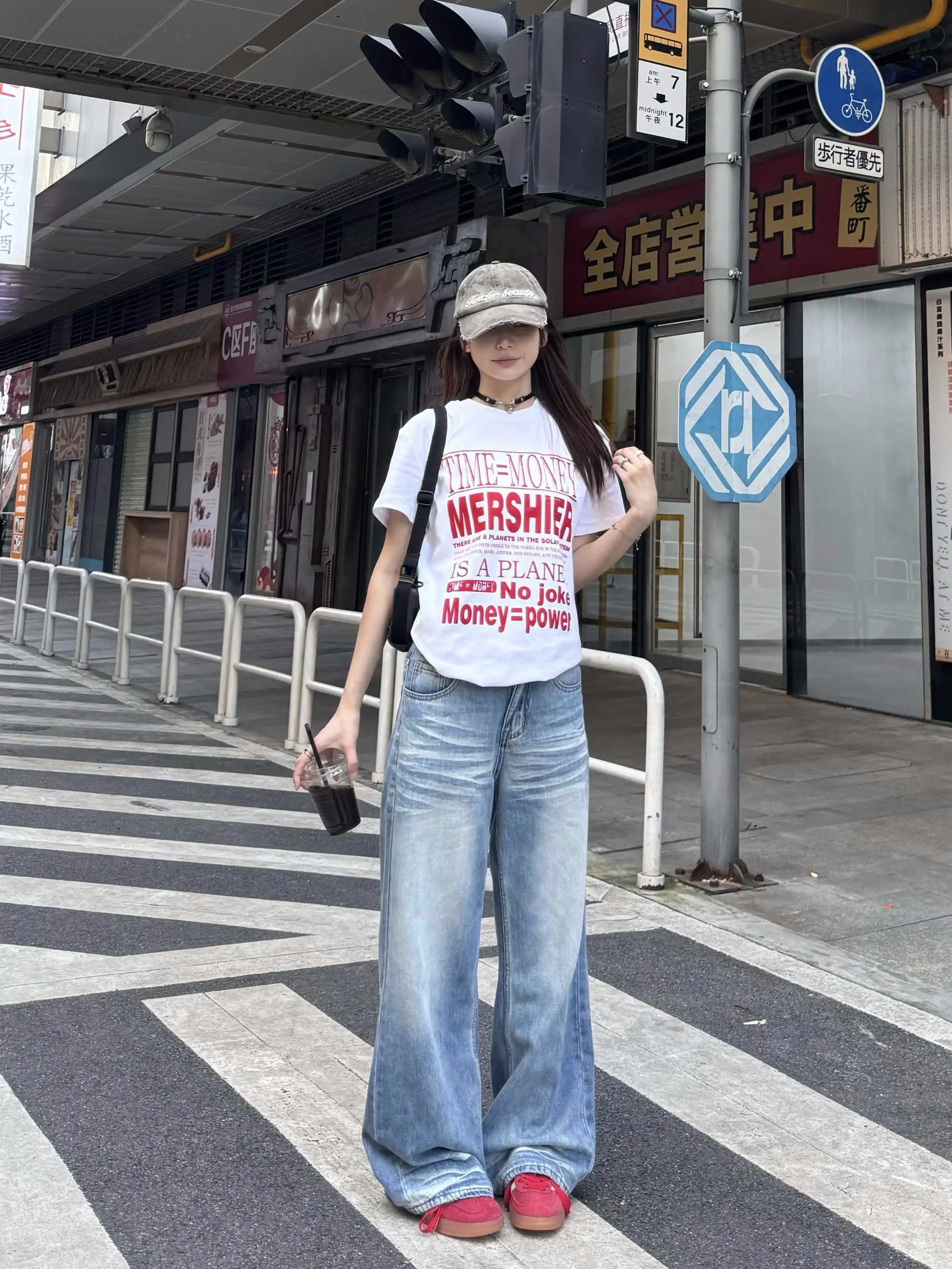 Damskie spodnie jeansowe na jesień i zimę 2025, styl amerykański retro Y2K, szerokie jeansy baggy, niski stan, wybielane, Harajuku, kowbojskie, klasyczne japońskie, nowe.