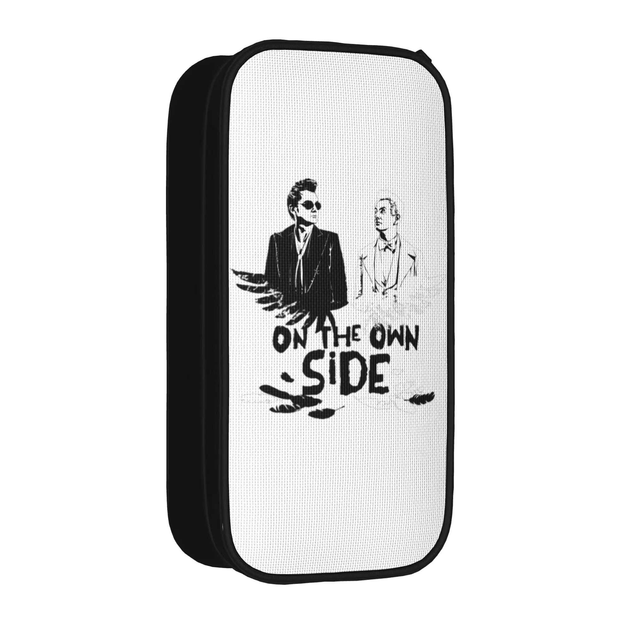 

Good Omens Pencil Case New Ineffable Angel Pen Bags Student Big Capacity School Supplies Cosmetic Pencil Box