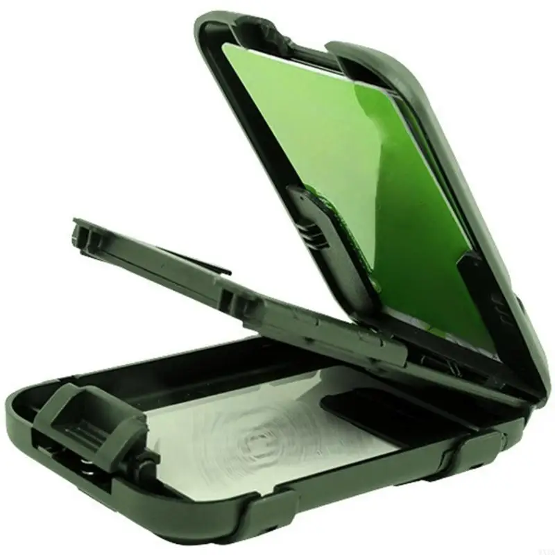 Water Resistant Aluminum Card Wallet With Money Clip Anti Theft Metal Card Case 