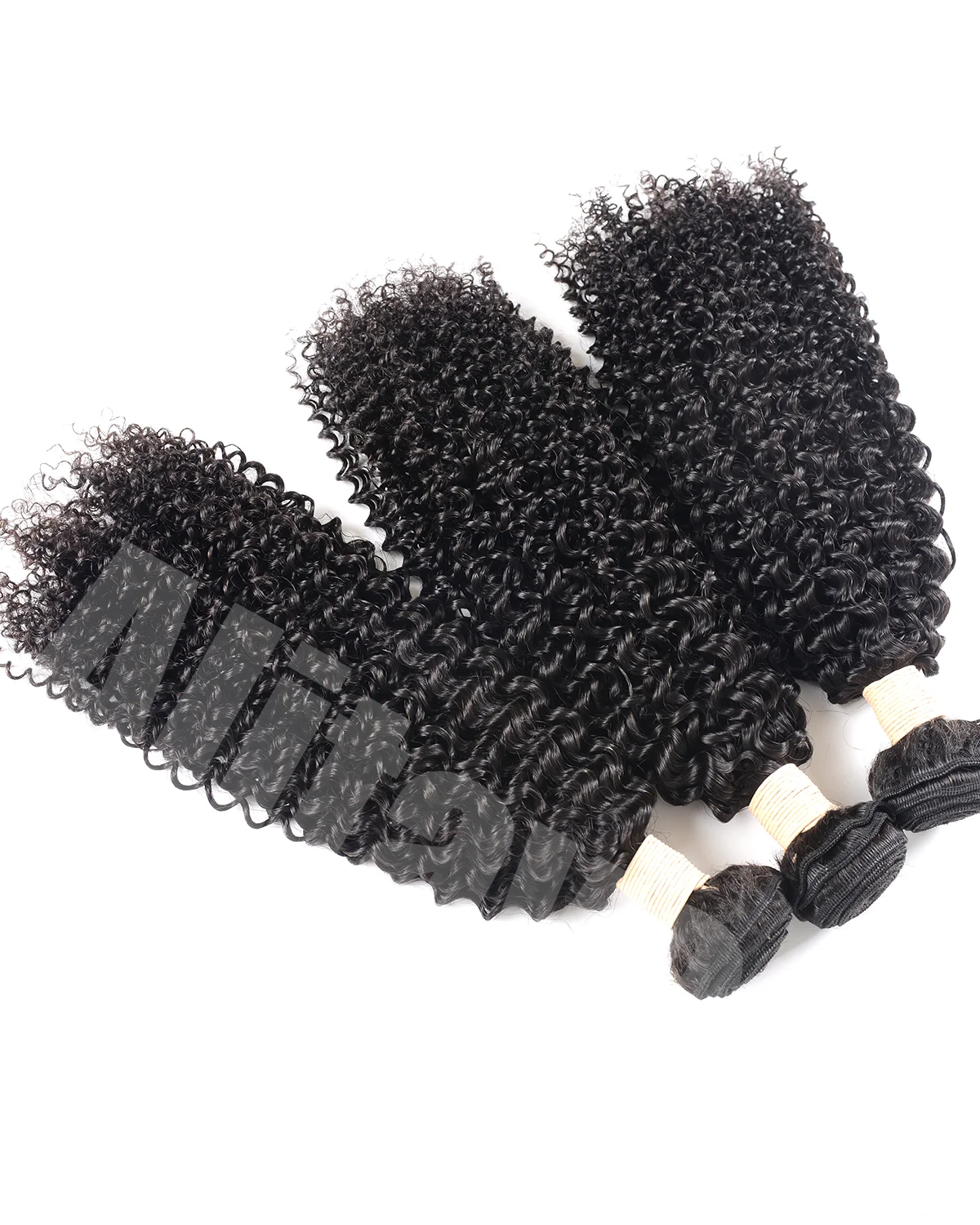 Unbehandelte Rohhaar-Bündel im Angebot: Kinky Curly Haarbündel und Weave Tissage aus Echthaar, Indische Haarweave-Bündel im Ausverkauf – Detail 4
