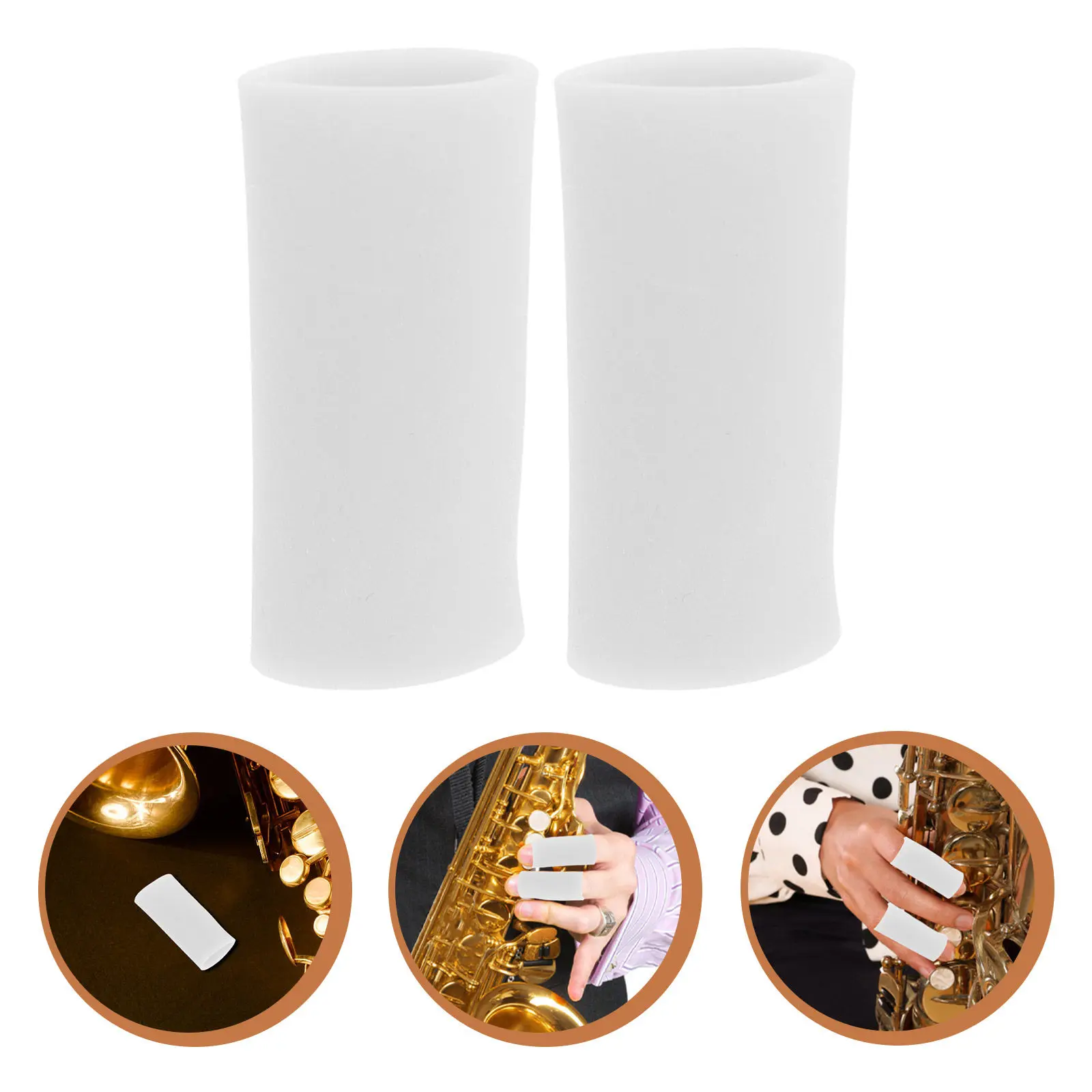 4Pcs Silicone Finger Protectors Ultra-Thin 0.2cm for Wind Instruments Saxophone Clarinet Players Reusable Skintone Finger