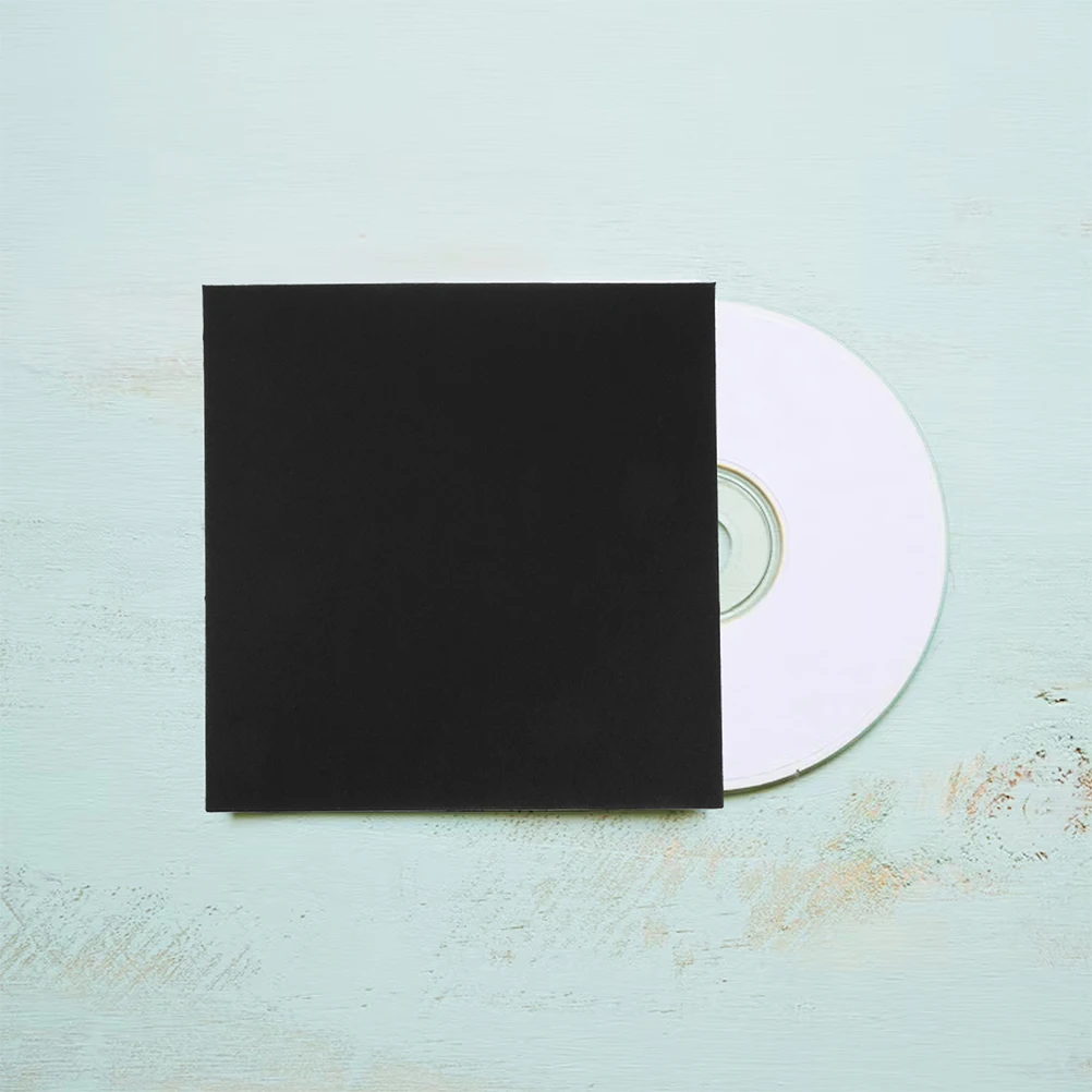 

12pcs Cd Dvd Storage Bag Black Large Capacity Paper Sleeves For Cds Dvds Wedding Cards Document Organizer Pouch Blank Binders