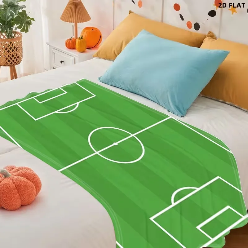 Basketball Texture Print Flannel Blanket Orange Ball Sports Theme Soft Cozy Bed Blanket for Sofa Couch All Season - view 2