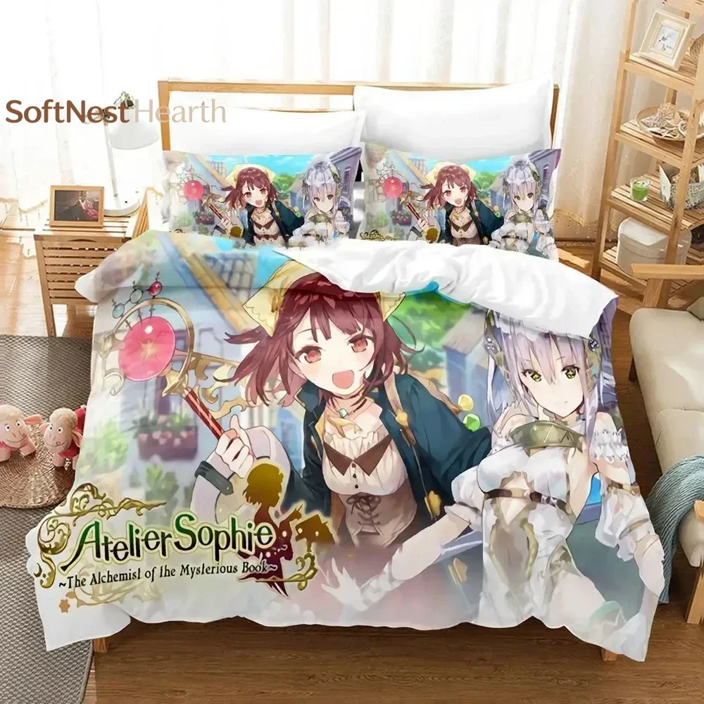 2026 Atelier Sophie The Alchemist Of The Mysterious Book Bedding Set Boys Girls Twin Queen Size Duvet Cover Pillowcase Bed Kids