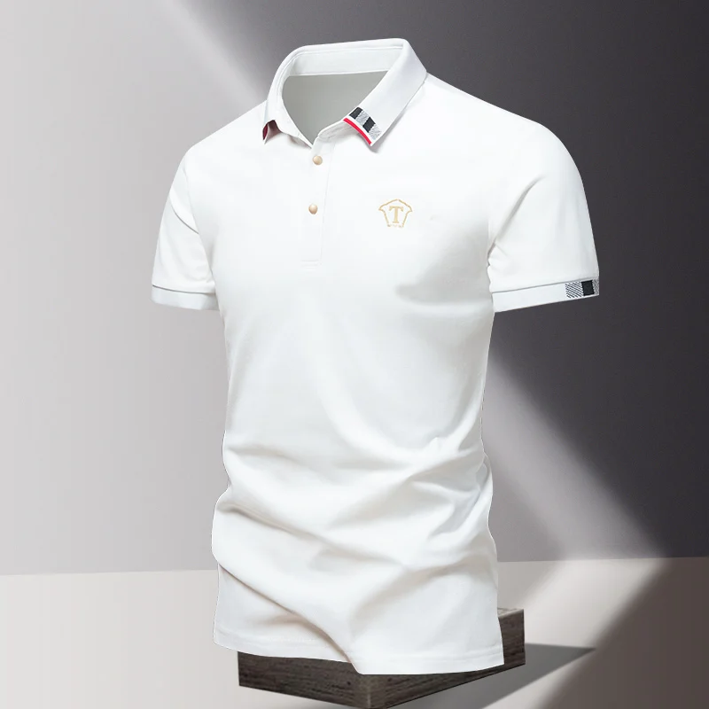 2026 Summer New Men\'s Fashion Sports Short sleeved T-shirt Men\'s High end Leisure Business Short sleeved Polo T-shirt Men\'s Top