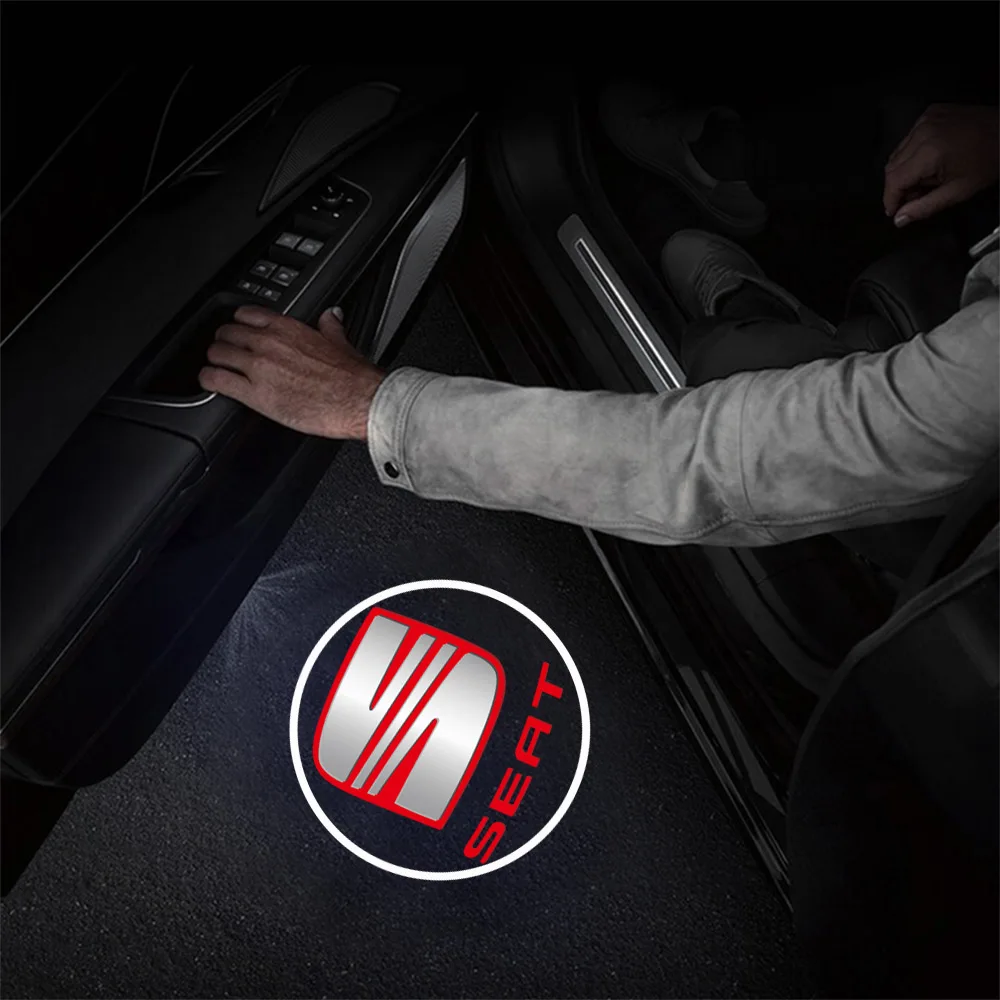 1/2/4pcs Car Door HD Welcome Light Led Wireless Projector Lamp For Seat Cupra FR Racing Ibiza Leon Ateca Formentor Sportcoupe