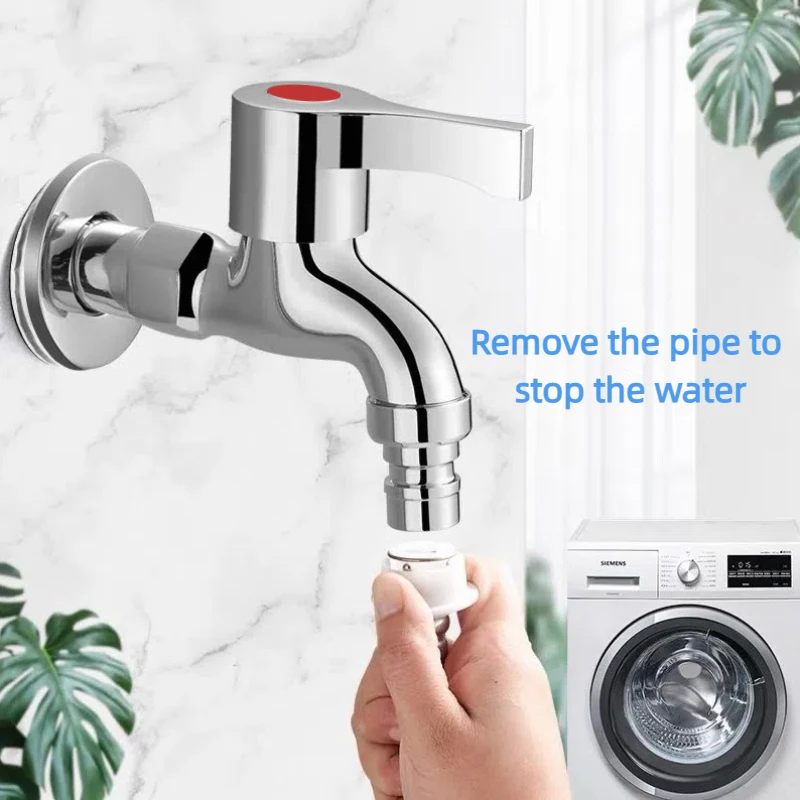 صنبور غسالة متعدد الوظائف مع فوهة ومقبض، مناسب للغسالات وأحواض المطبخ والحمامات