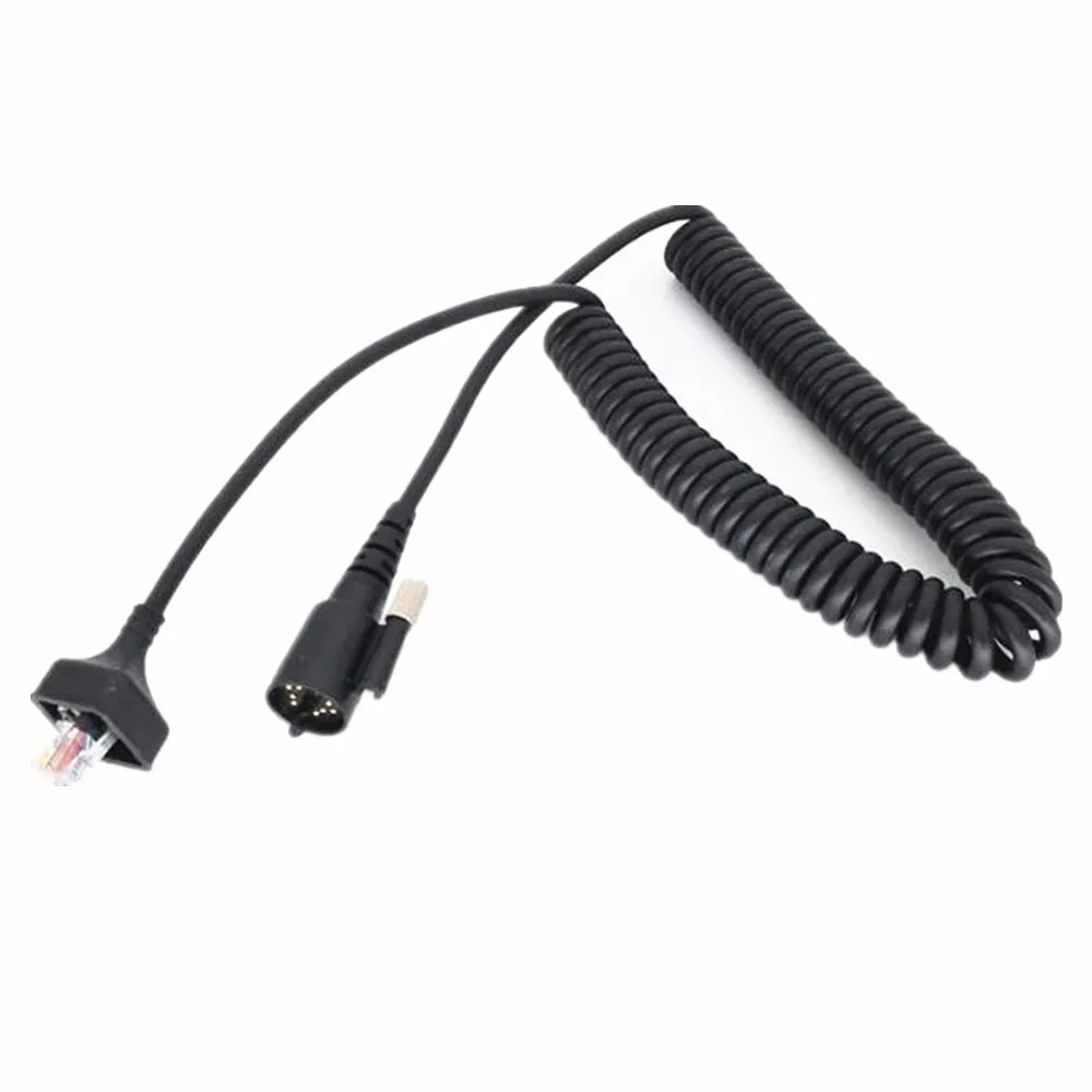 Mic Speaker Cable Flexible Spring Cord Line For Kenwood TK-690 TK-790 TK-890 TK-5710 TK-5810 Radio Walkie Talkie