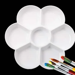 1 bandeja de pintura de piezas, paleta de pigmentos de acuarela para artista, pintura de plástico con forma de flor de ciruelo para niños