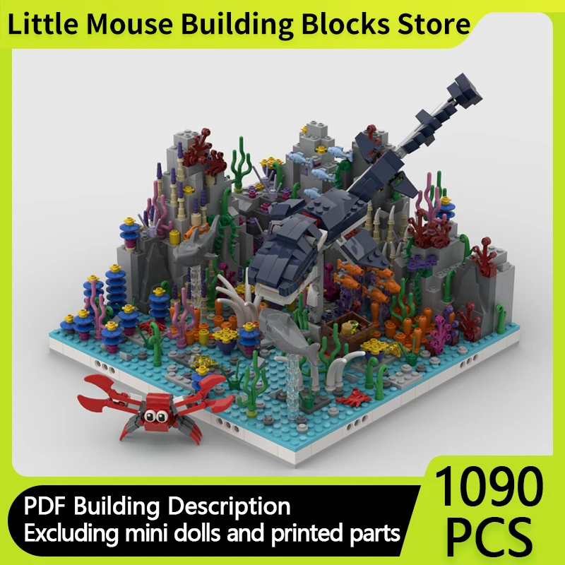 

Street View Model MOC Building Bricks Coral Reef And Marine Life Modular Technology Gifts Holiday Assemble Children Toys Suit
