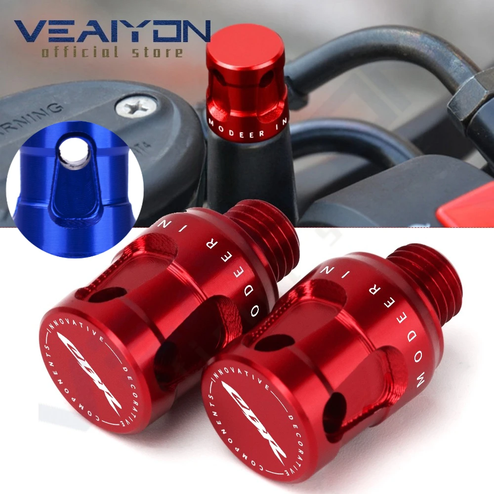 

For CBF CBR CBR650R CBR650F CBR1000 CBR650 R/F CNC Aluminum Mirror Hole Plugs Screws Bolt M10*1.25 Motorcycle Accessories