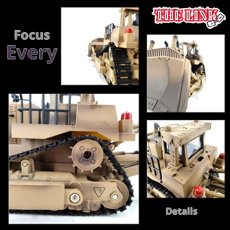 

Huina Delin D9R пустынный желтый инженер бульдозер игрушка с дистанционным управлением масштаб 1:18 многофункциональный радиоуправляемый инженерный автомобиль подарок