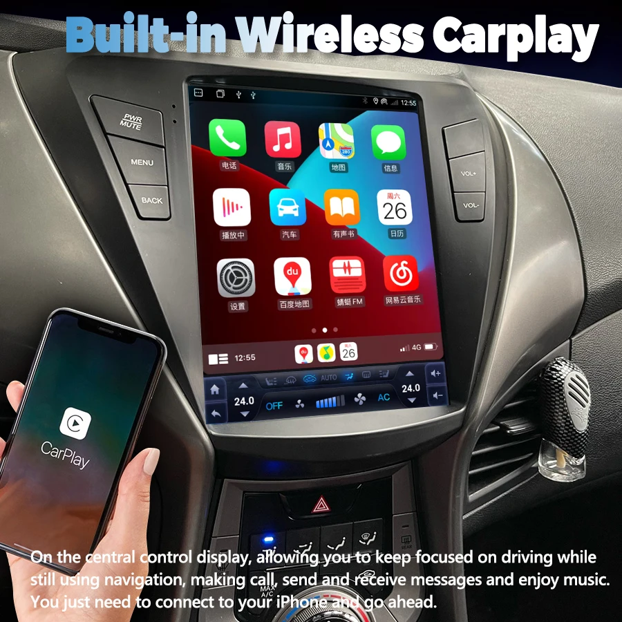 10,4 ''Navi GPS Android 15 QLED Bildschirm Auto Radio Für Hyundai ELANTRA 2011-2012 Multimedia Player DSP Carplay bildschirm Kopf Einheit