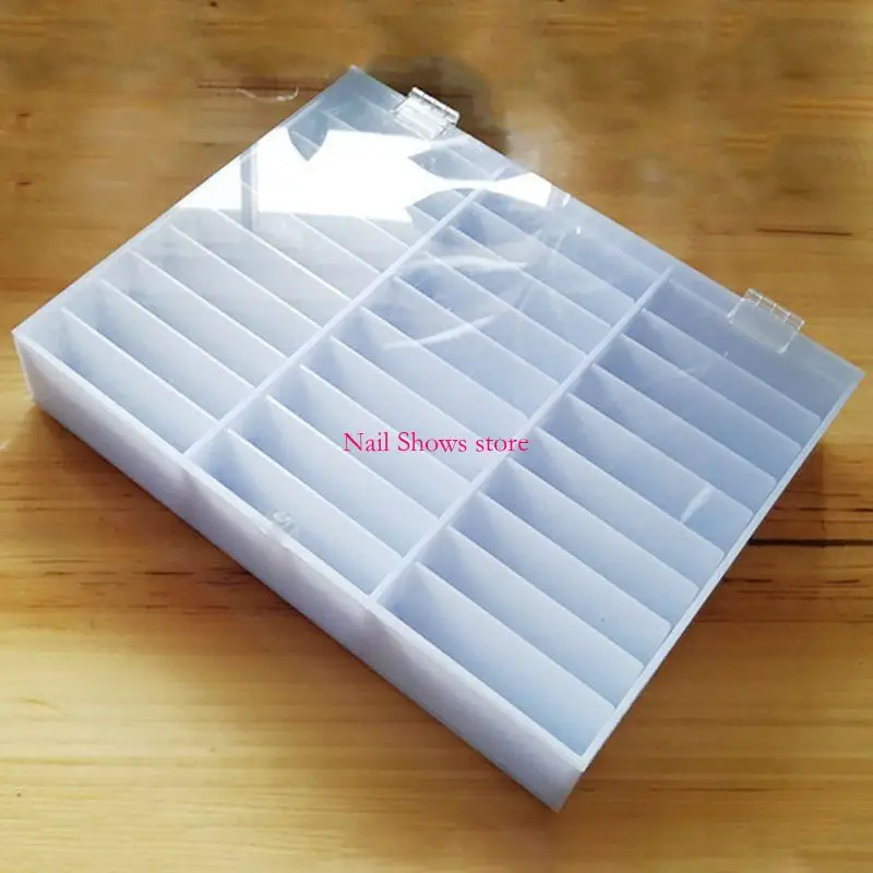 

E0BC Fake Tips Storage Box 30 Compartments Nails Art Decoration Container Displa